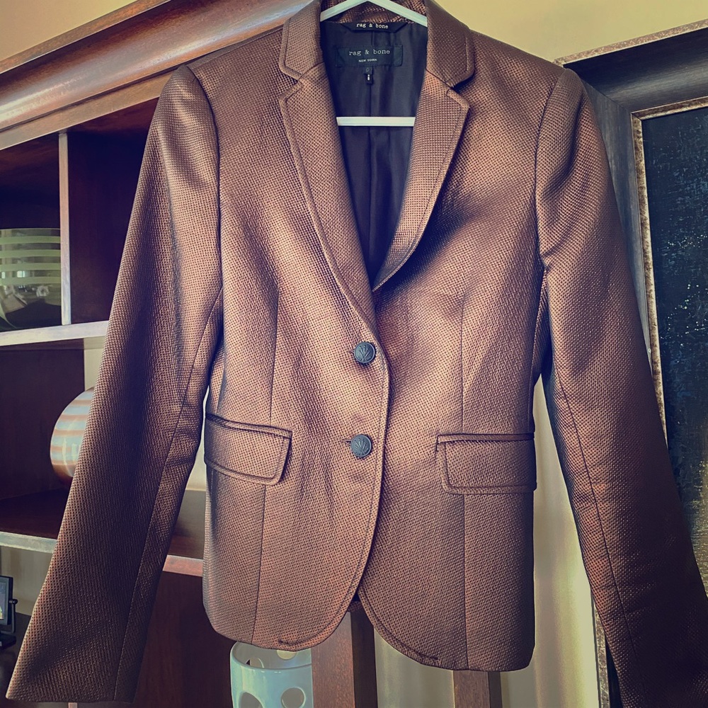 Like New Rag & Bone Metallic Blazer